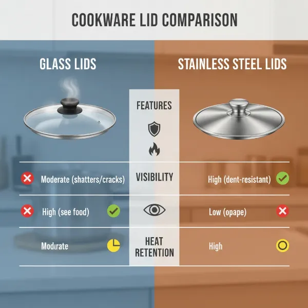 Detailed comparison table of pot lid features
